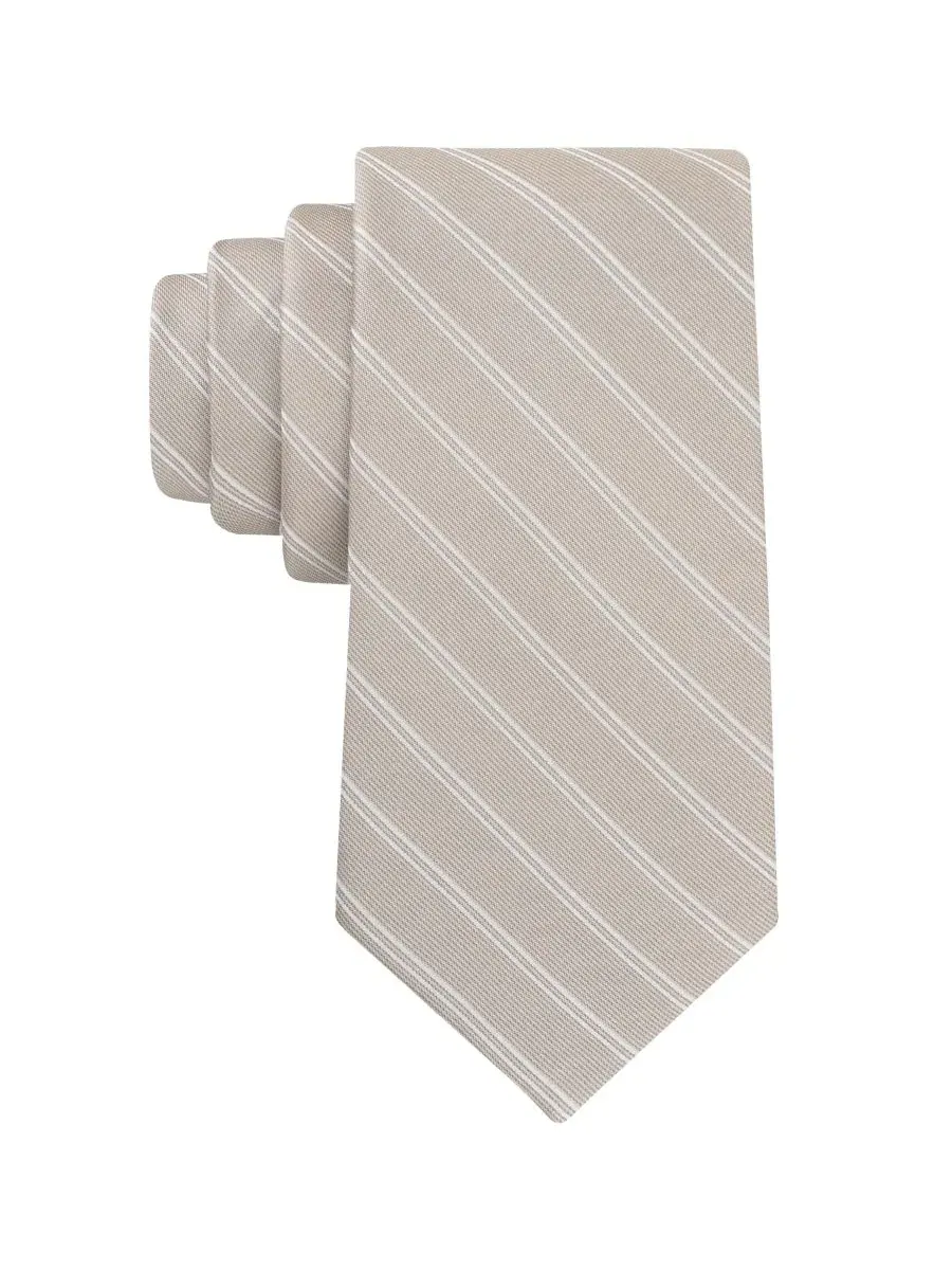 Мужской галстук Sabine Stripe Classic Calvin Klein — изображение 1 из 5, тауп