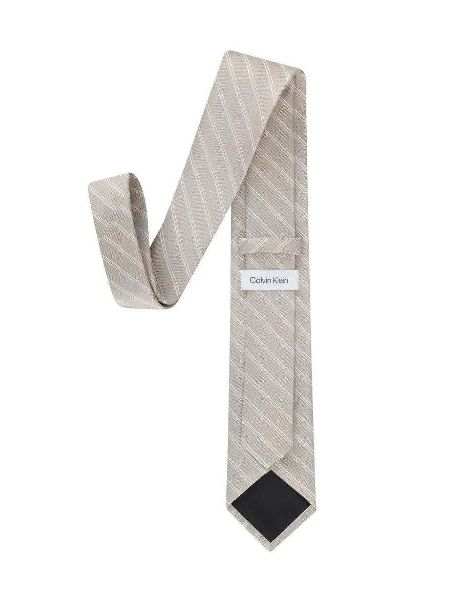 Мужской галстук Sabine Stripe Classic Calvin Klein — изображение 2 из 5, тауп