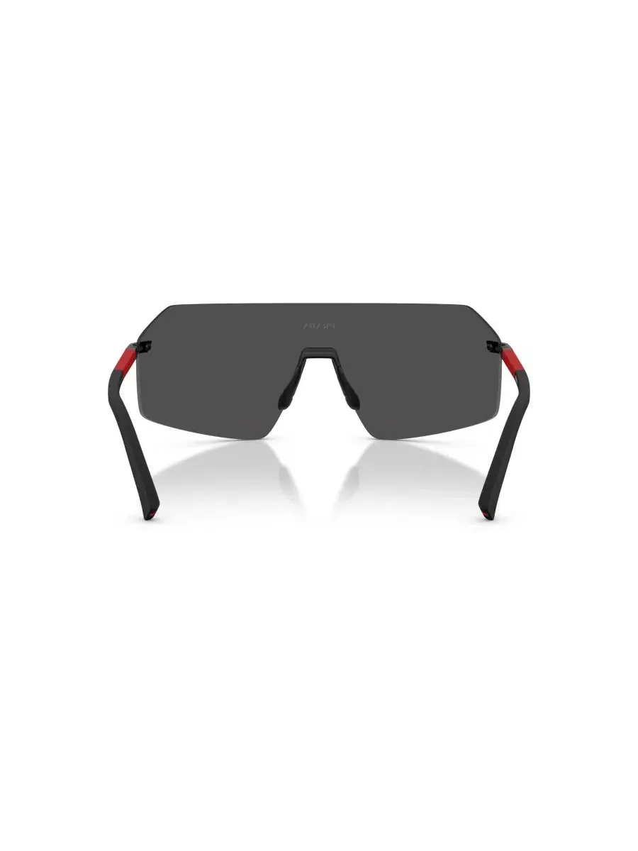Мужские солнцезащитные очки Prada Linea Rossa с геометрическим рисунком, PS B50S Persol — изображение 4 из 6, черный