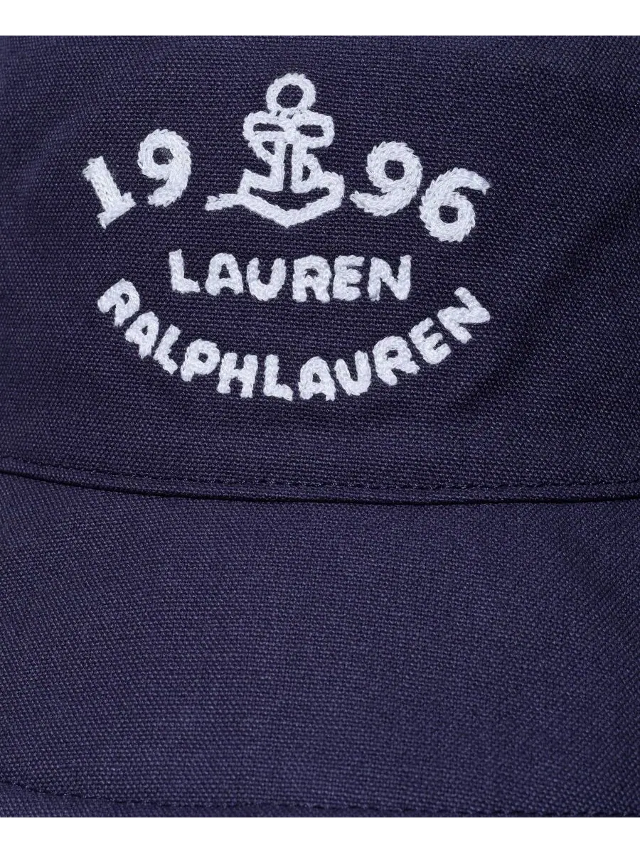 Панама с вышитым логотипом Lauren Ralph Lauren — изображение 4 из 4, темно-синий