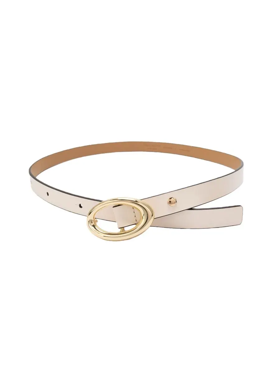 Ремень с овальной объемной пряжкой kate spade new york — изображение 2 из 5, бежевый