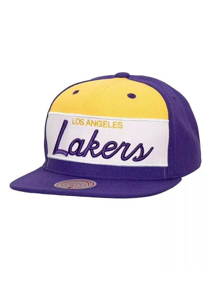 Мужская белая, фиолетовая спортивная кепка Snapback Los Angeles Lakers в стиле ретро с цветными — фиолетовый