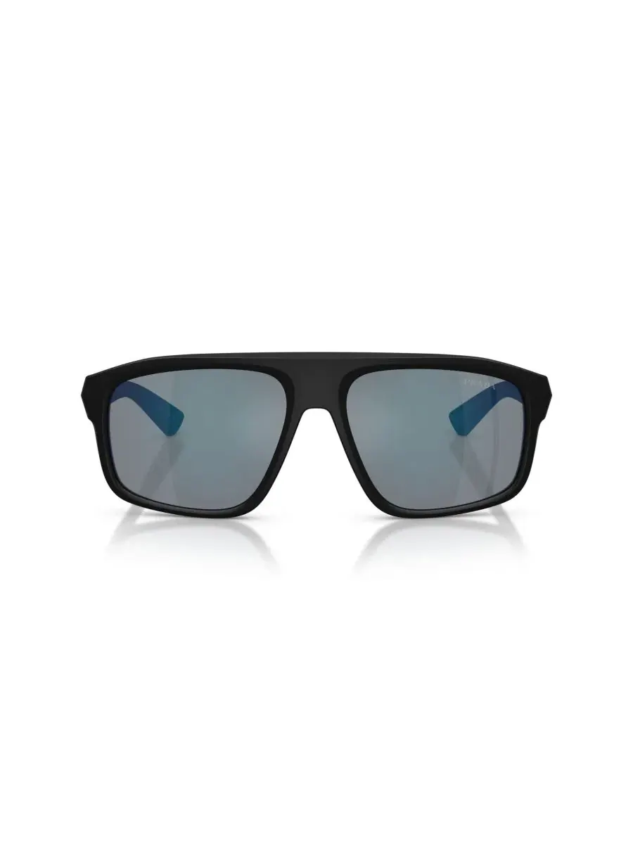 Мужские солнцезащитные очки с геометрическим рисунком, PS B02S Prada Linea Rossa — изображение 2 из 6, черный