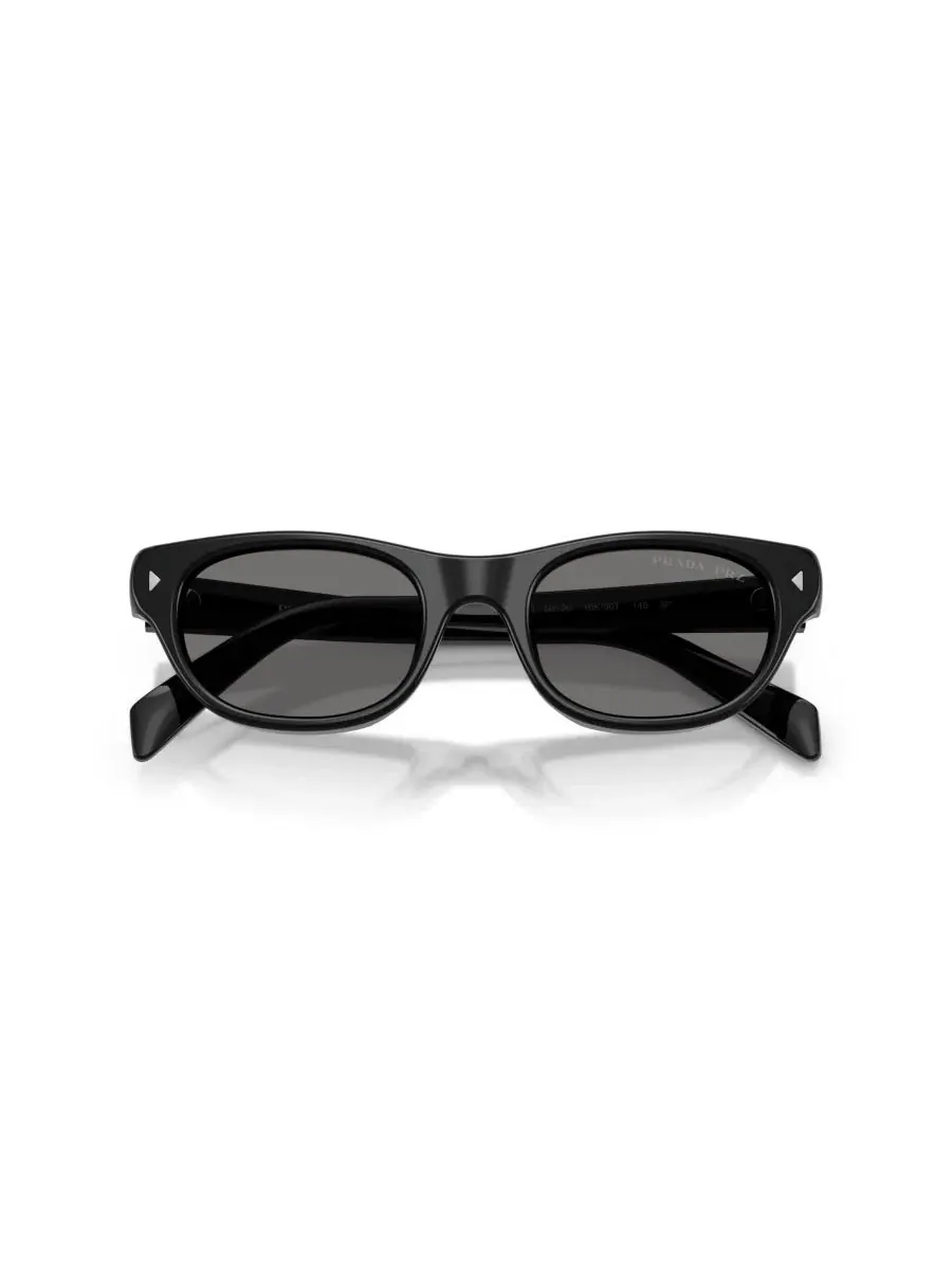 Женские поляризованные солнцезащитные очки «кошачий глаз», PR C08S Prada — изображение 5 из 6, черный