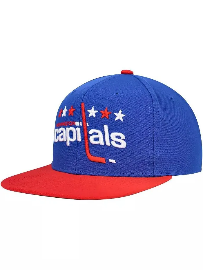 Мужская синяя бейсболка Washington Capitals Core Team Ground 2.0 Snapback Mitchell & Ness — изображение 1 из 4