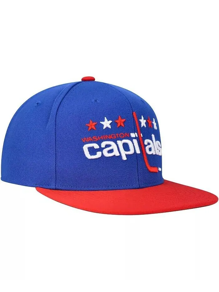 Мужская синяя бейсболка Washington Capitals Core Team Ground 2.0 Snapback Mitchell & Ness — изображение 2 из 4