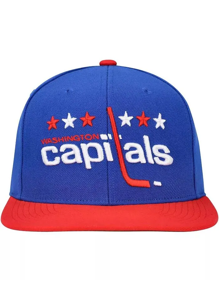 Мужская синяя бейсболка Washington Capitals Core Team Ground 2.0 Snapback Mitchell & Ness — изображение 4 из 4