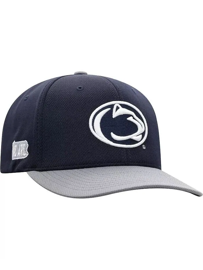 Мужская темно-серая двухцветная кепка Penn State Nittany Lions Reflex Hybrid Tech Flex Top Of The — серый