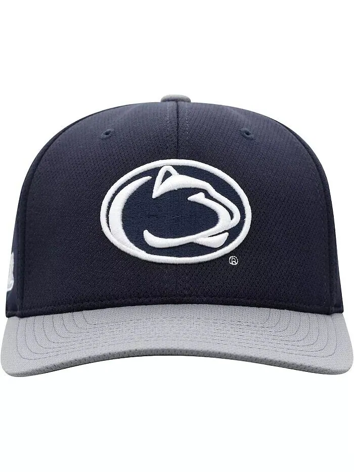 Мужская темно-серая двухцветная кепка Penn State Nittany Lions Reflex Hybrid Tech Flex Top Of The — изображение 2 из 4