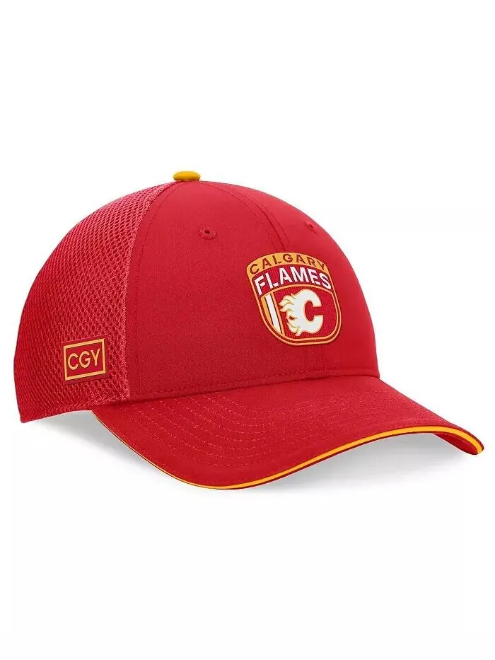 Мужская регулируемая кепка Red Calgary Flames драфта НХЛ 2024 для сцены Trucker Fanatics — изображение 1 из 4