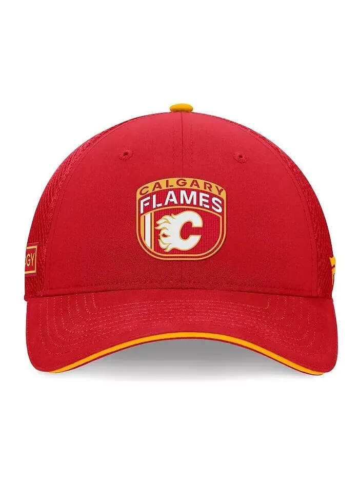Мужская регулируемая кепка Red Calgary Flames драфта НХЛ 2024 для сцены Trucker Fanatics — изображение 3 из 4