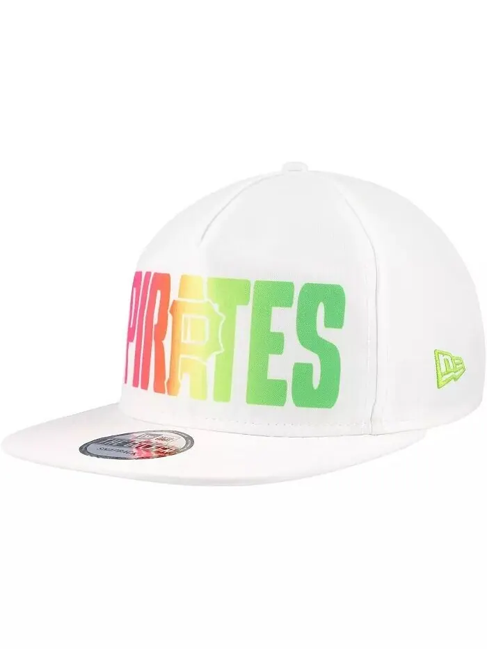 Мужская белая кепка для гольфиста Pittsburgh Pirates Spring Spectrum Snapback New Era