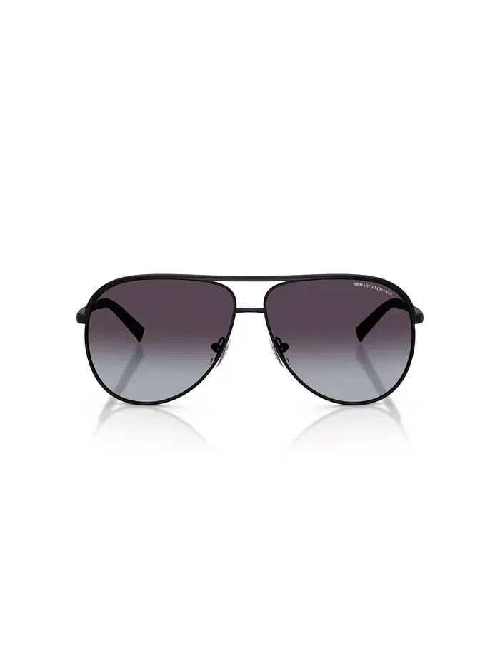 Унисекс пилотские солнцезащитные очки, AX2002 A|X Armani Exchange — изображение 2 из 6, черный