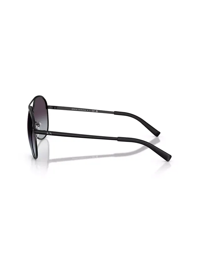 Унисекс пилотские солнцезащитные очки, AX2002 A|X Armani Exchange — изображение 3 из 6, черный