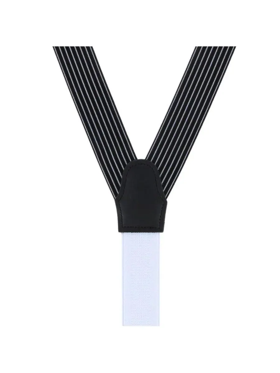Мужские подтяжки Voltaire Chalk Stripe Formal End Supenders TRAFALGAR — изображение 3 из 3, черный