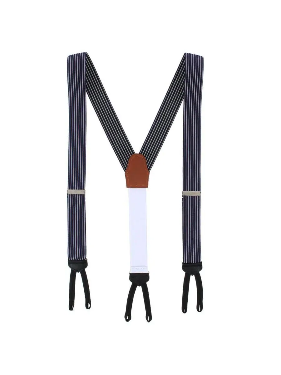 Мужские подтяжки Voltaire Chalk Stripe Formal End Supenders TRAFALGAR — изображение 1 из 4, темно-синий