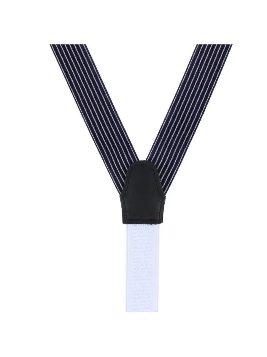 Мужские подтяжки Voltaire Chalk Stripe Formal End Supenders TRAFALGAR — изображение 3 из 4, темно-синий