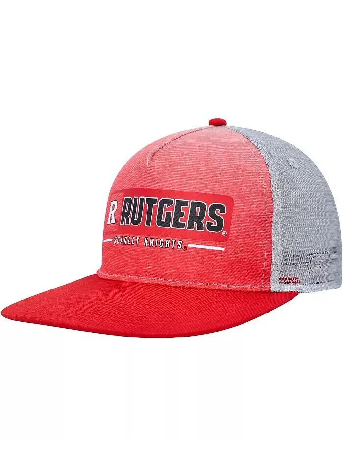 Мужская алая, серая шляпа Rutgers Scarlet Knights Snapback Colosseum — изображение 1 из 4, серый