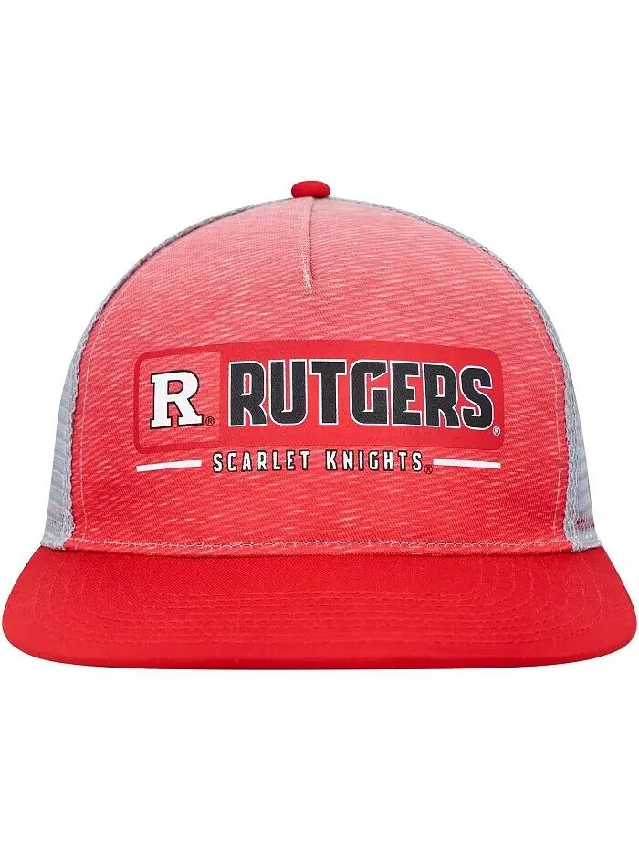 Мужская алая, серая шляпа Rutgers Scarlet Knights Snapback Colosseum — изображение 2 из 4, серый