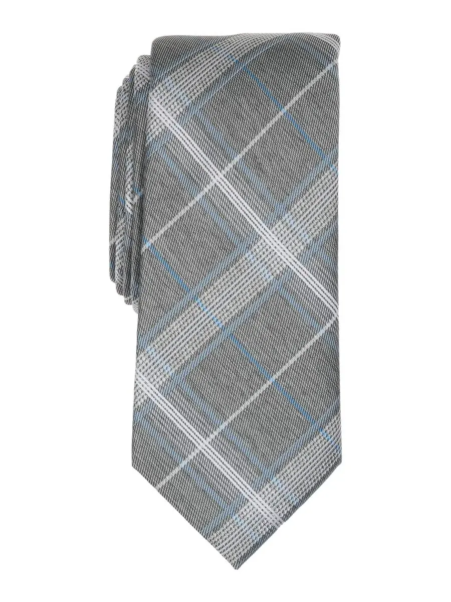 Мужской клетчатый галстук Legera Perry Ellis — серый
