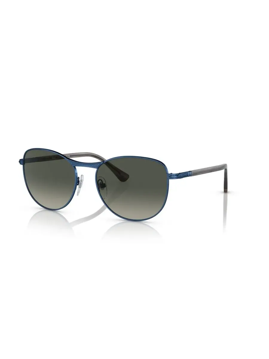 Солнцезащитные очки круглые с металлической оправой Persol — синий