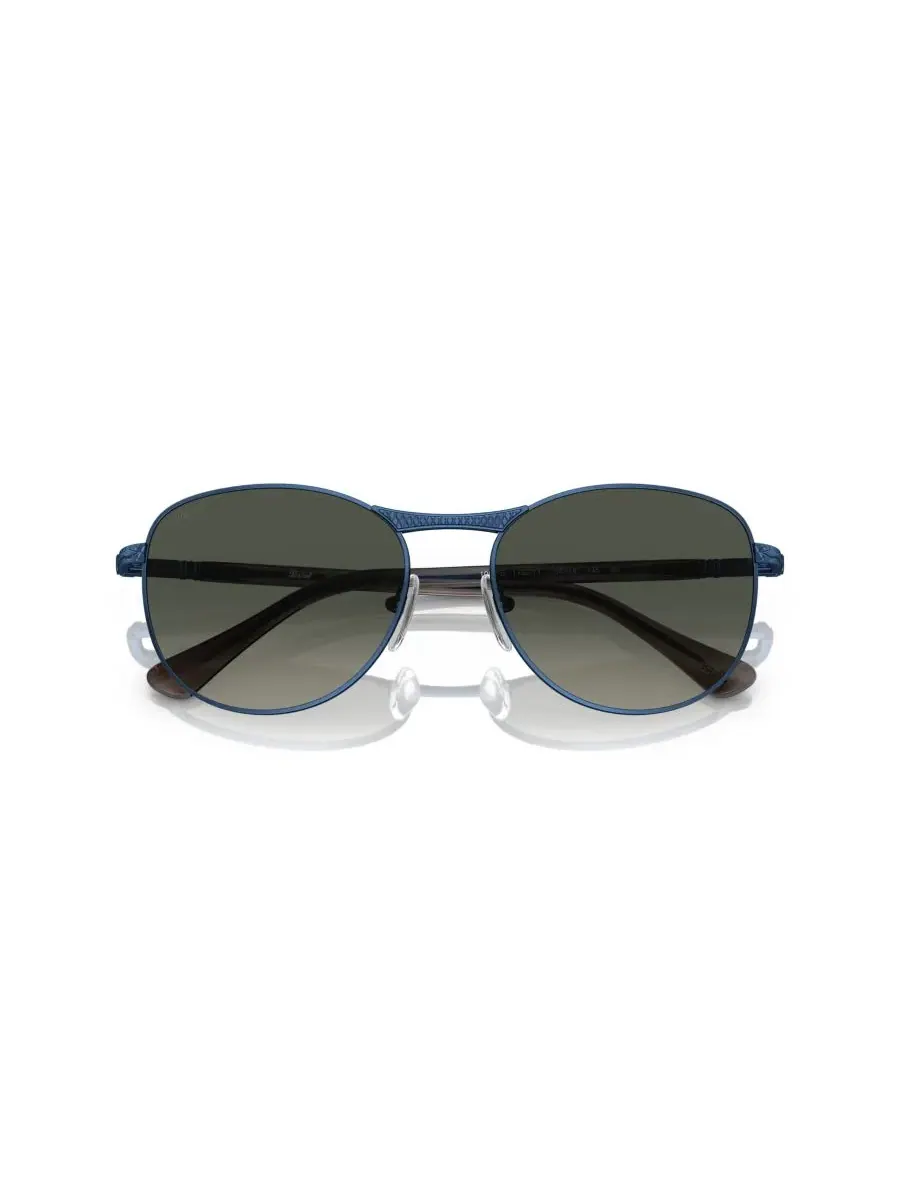 Солнцезащитные очки круглые с металлической оправой Persol — изображение 5 из 6, синий