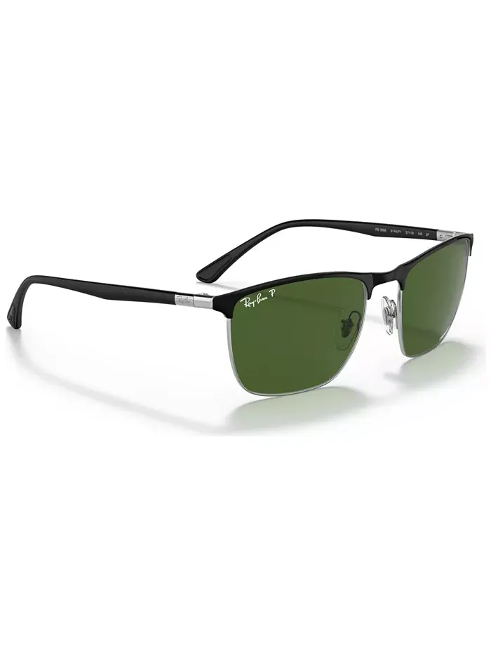 Унисекс поляризованные солнцезащитные очки, RB3686 57 Ray-Ban — изображение 4 из 6, серебристый