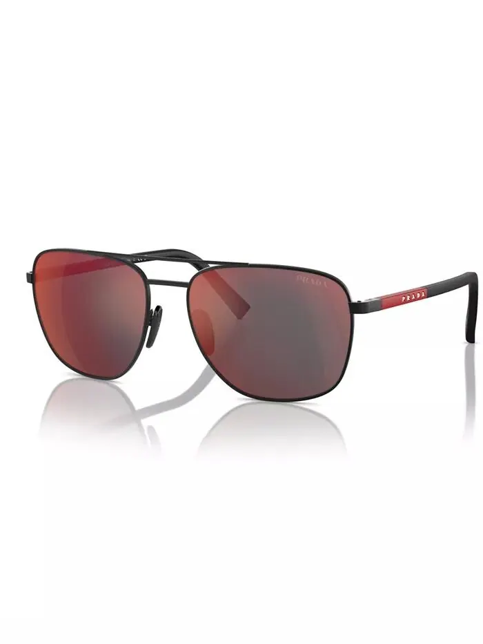 Мужские солнцезащитные очки, PS 54ZS PRADA LINEA ROSSA — черный