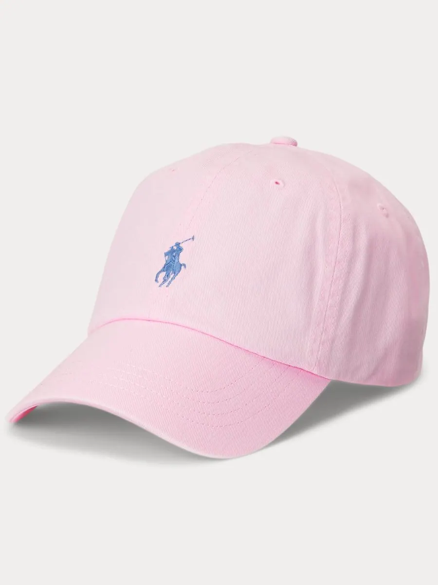 Женская бейсболка The Iconic Cotton Chino Polo Ralph Lauren — изображение 1 из 3, розовый/синий