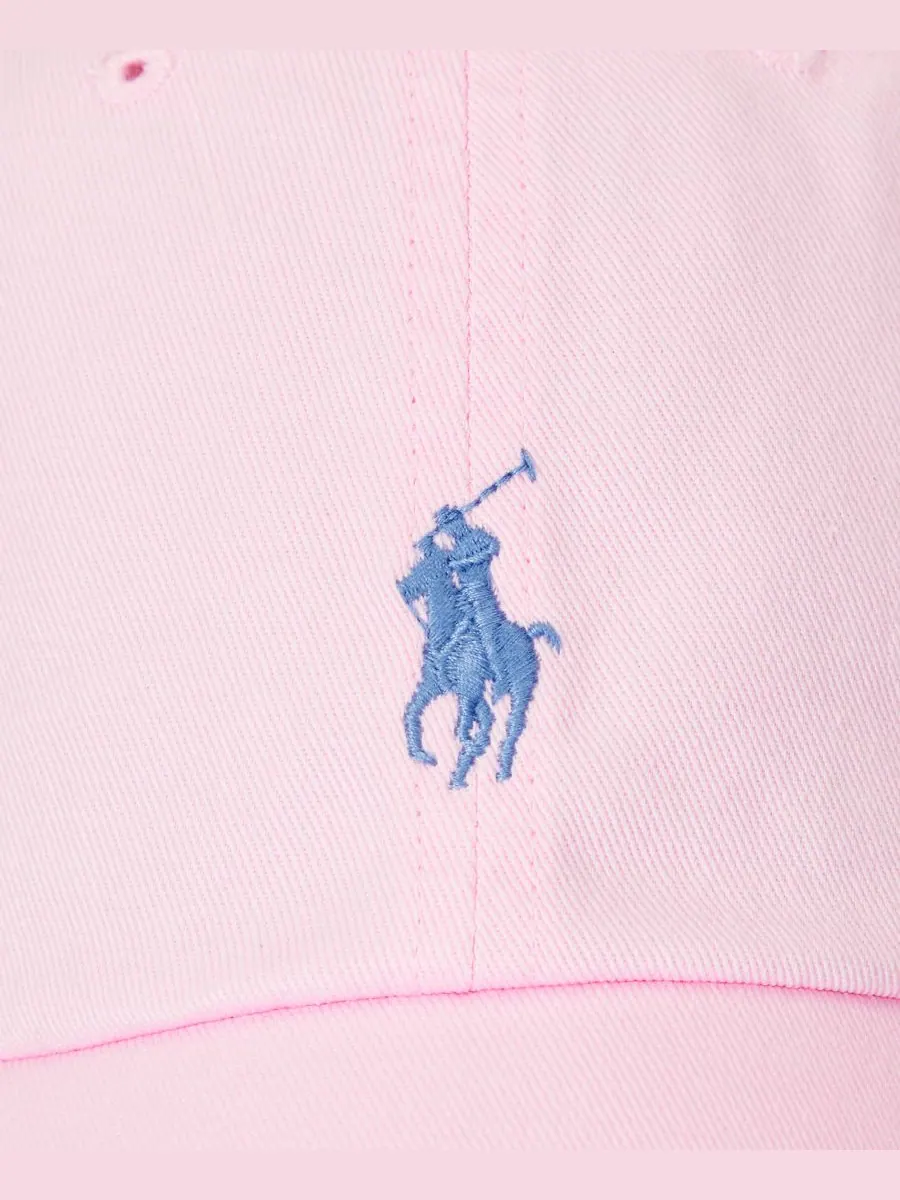 Женская бейсболка The Iconic Cotton Chino Polo Ralph Lauren — изображение 3 из 3, розовый/синий