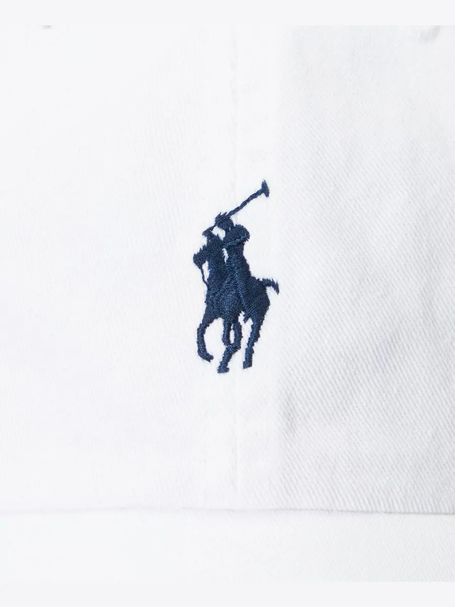 Женская бейсболка The Iconic Cotton Chino Polo Ralph Lauren — изображение 4 из 4, белый/темно-синий