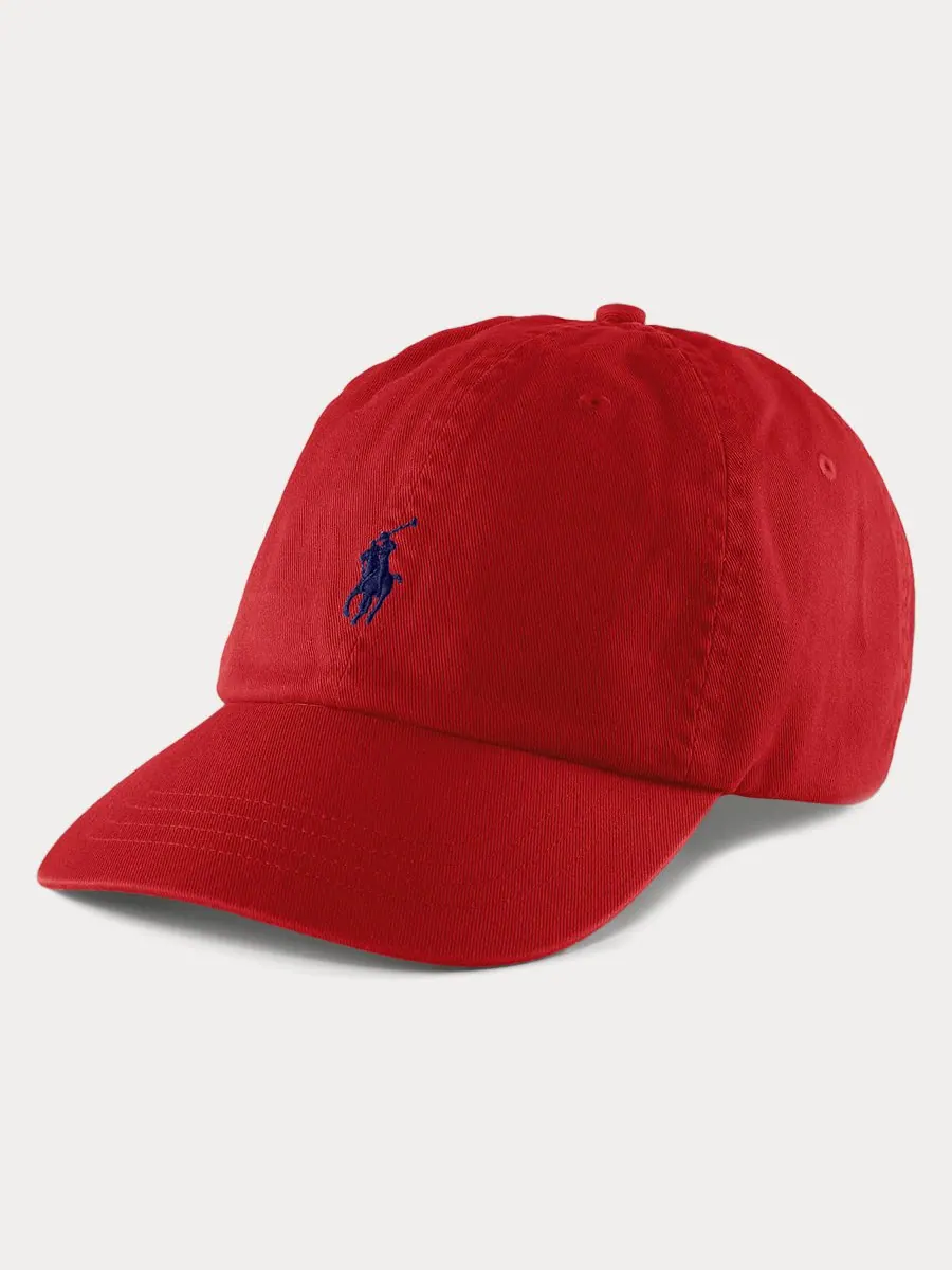 Женская бейсболка The Iconic Cotton Chino Polo Ralph Lauren — изображение 1 из 2, красный/синий