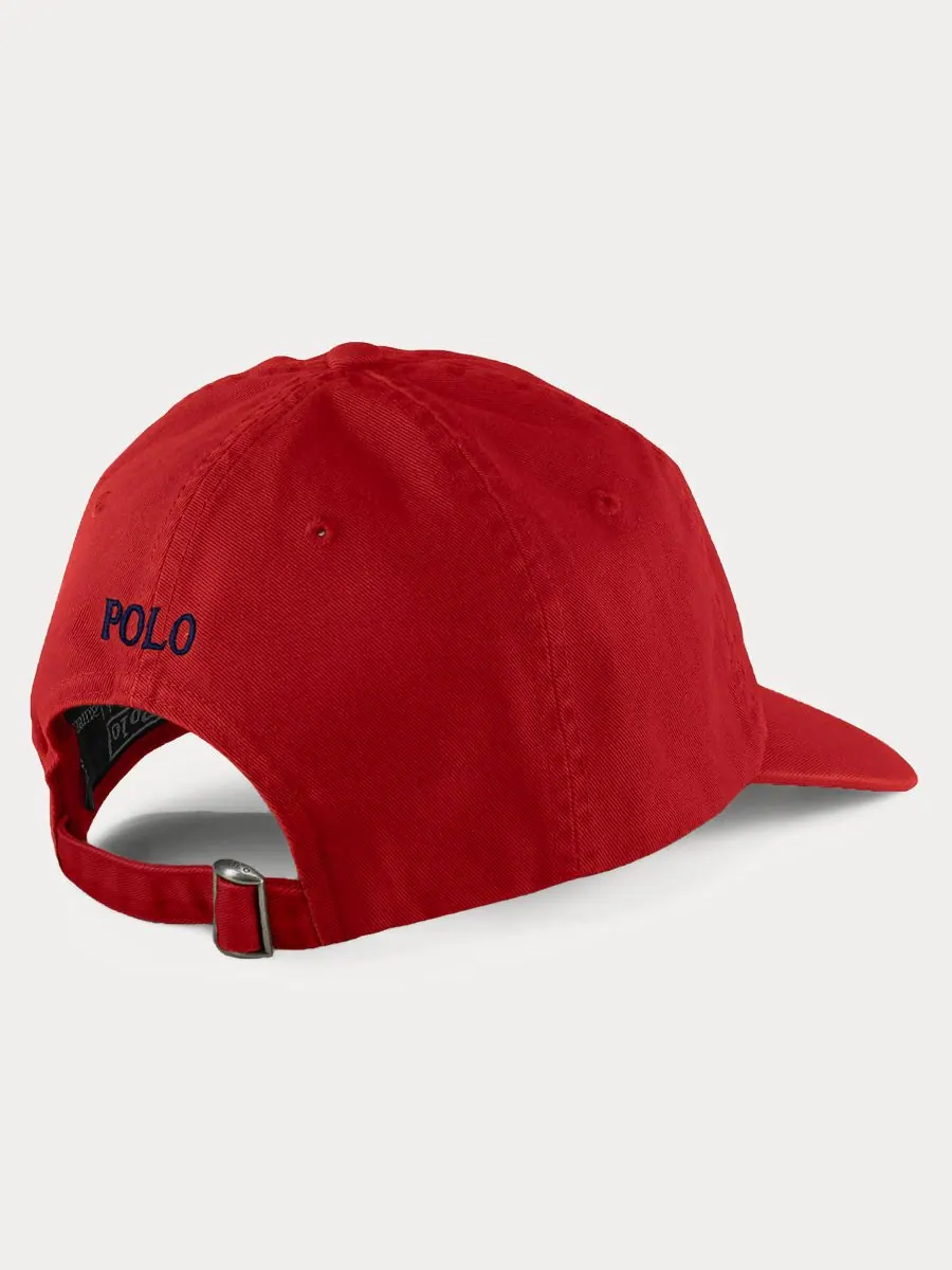 Женская бейсболка The Iconic Cotton Chino Polo Ralph Lauren — изображение 2 из 2, красный/синий