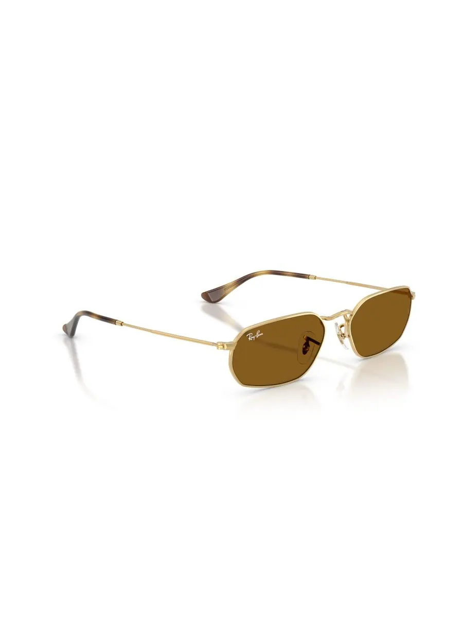 Солнцезащитные очки унисекс с геометрическим рисунком, RB3947 Ray-Ban — изображение 4 из 5, золотистый
