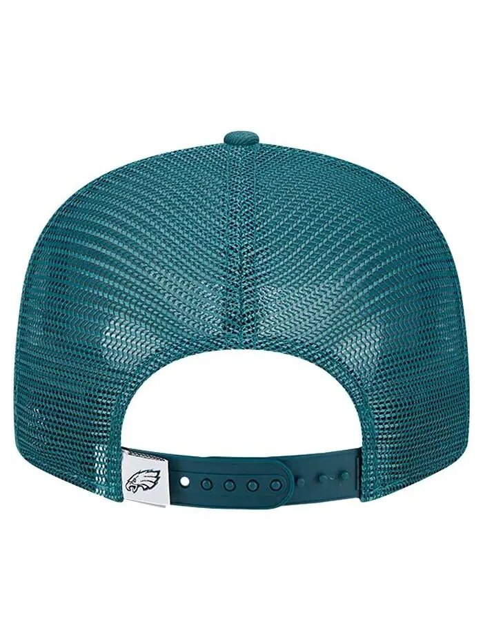 Мужская кепка Midnight Green Philadelphia Eagles Main Trucker 9FIFTY Snapback New Era — изображение 3 из 4, зеленый