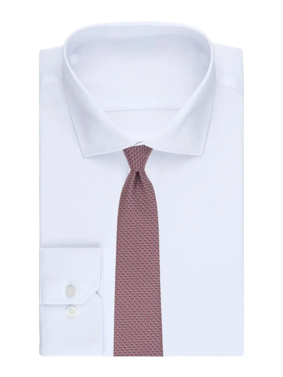 Мужской аккуратный классический галстук Perry Ellis Portfolio — изображение 3 из 3, красный