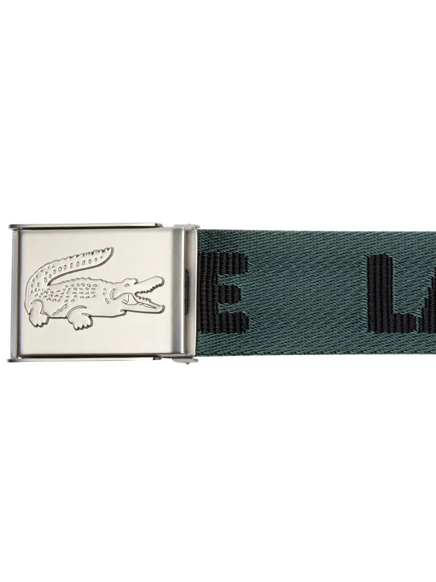 Мужской повседневный ремень из жаккардовой ткани Lacoste — изображение 3 из 3, черный