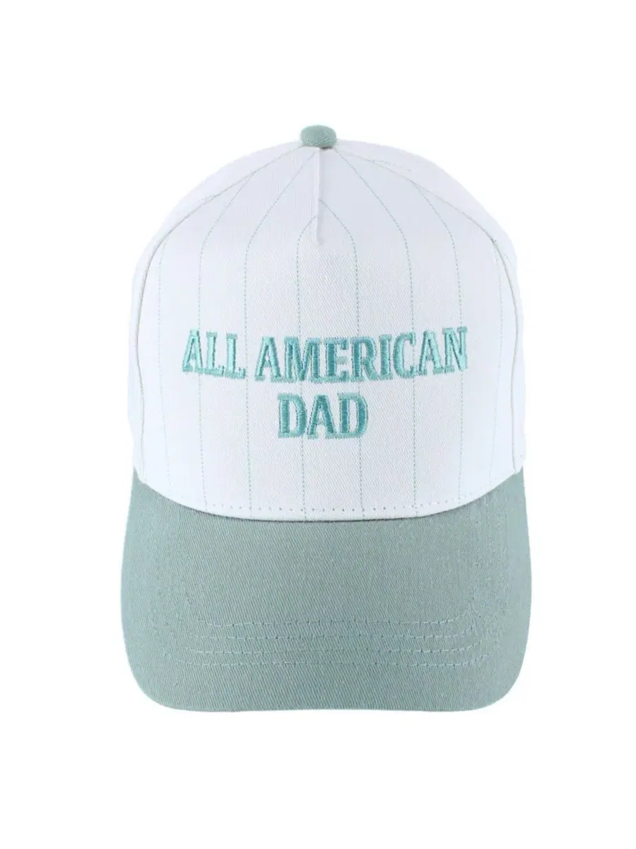 Мужская бейсболка в полоску "All American Dad" Trafalgar — изображение 1 из 3, шалфейный