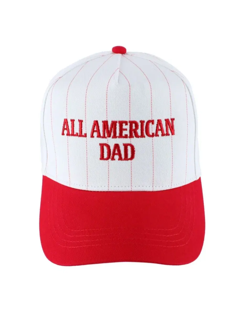 Мужская бейсболка в полоску "All American Dad" Trafalgar — изображение 1 из 3, красный