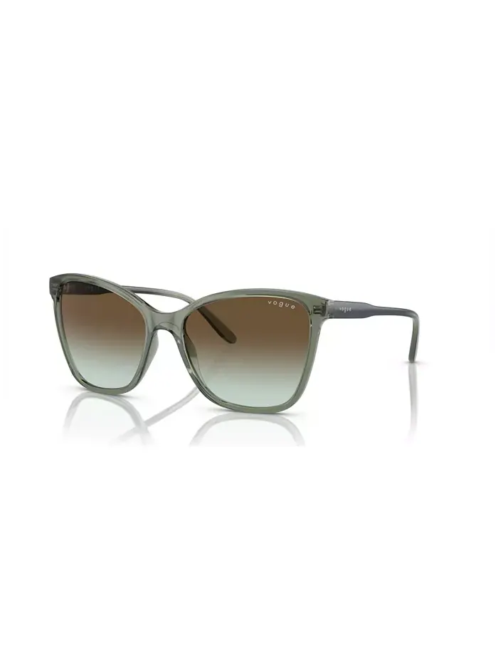 Женские солнцезащитные очки, градиентные VO5520S Vogue Eyewear — изображение 1 из 7, прозрачный зеленый