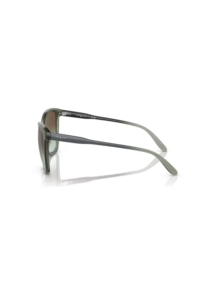 Женские солнцезащитные очки, градиентные VO5520S Vogue Eyewear — изображение 3 из 7, прозрачный зеленый