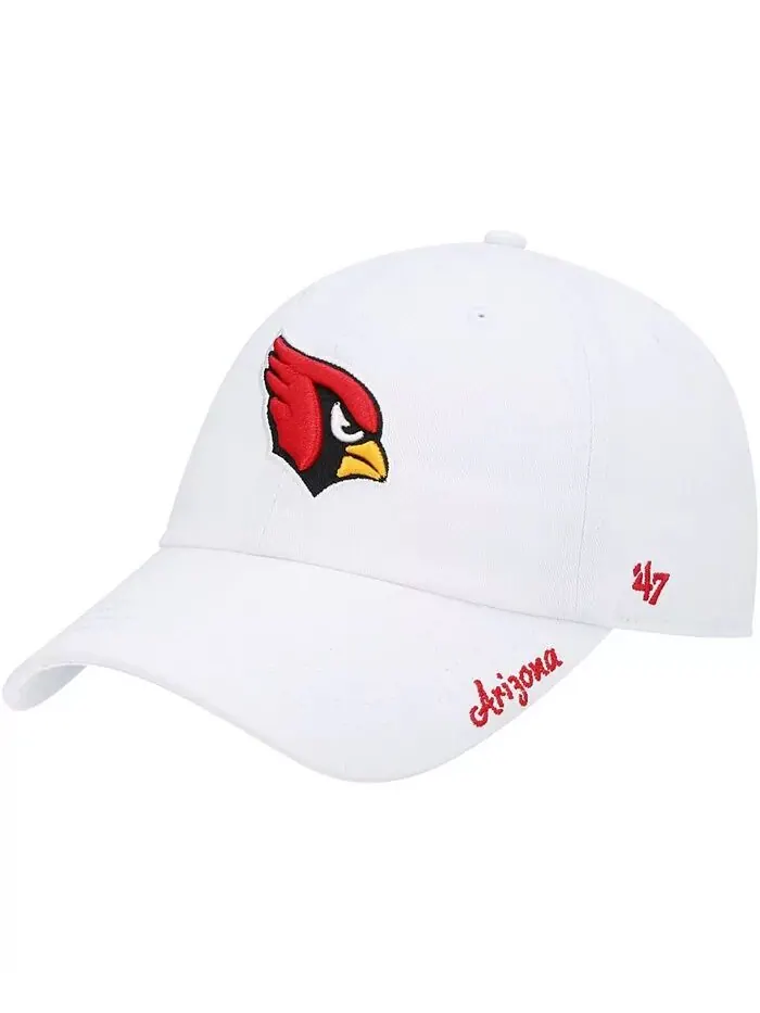 Женская белая кепка Arizona Cardinals Miata Clean Up с логотипом и регулируемой головкой '47 Brand — изображение 1 из 4