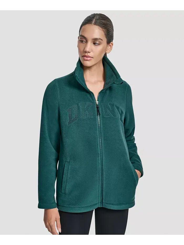 Женская бейсболка с молнией и логотипом Dkny — изображение 1 из 4, зеленый