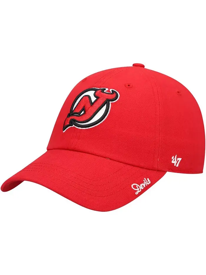 Женская красная регулируемая кепка New Jersey Devils Team Miata Clean Up '47 Brand — изображение 1 из 4