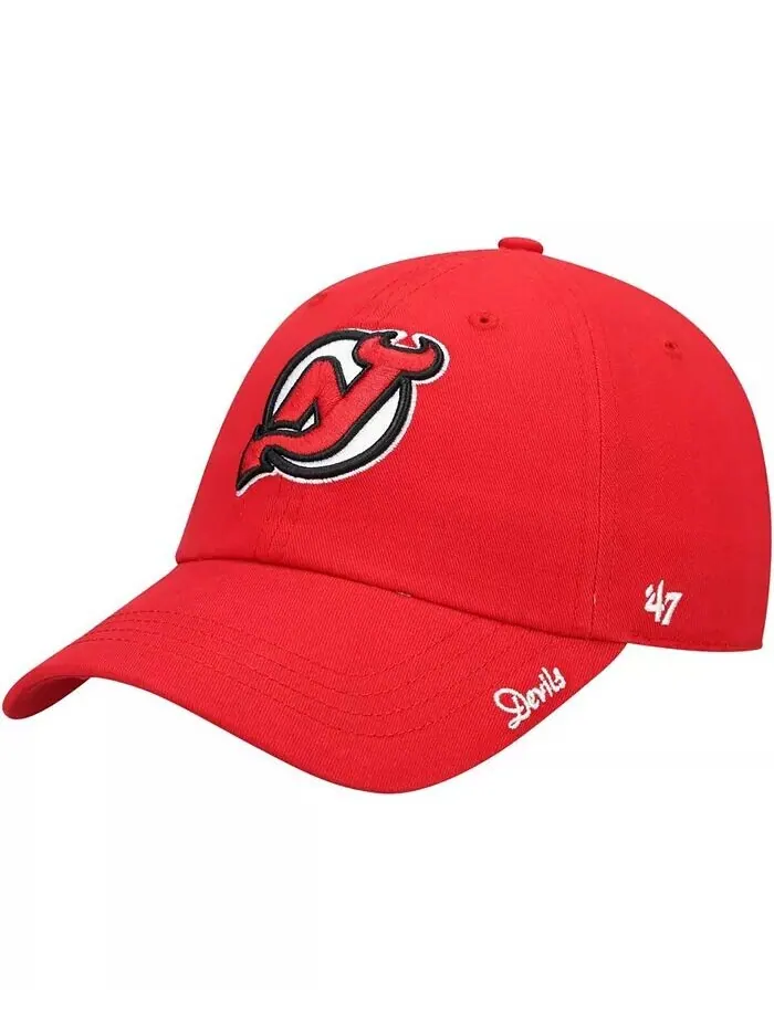 Красная женская регулируемая кепка New Jersey Devils Team Miata Clean Up '47 Brand — изображение 1 из 4, красный
