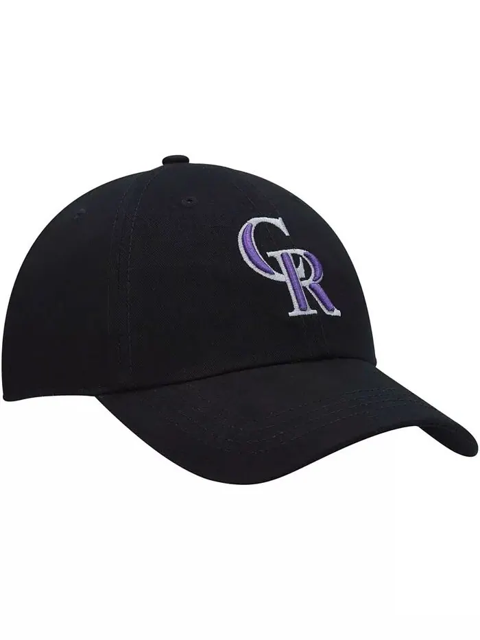Женская черная шапка Colorado Rockies Team Miata Clean Up Adjustable '47 Brand — изображение 3 из 4