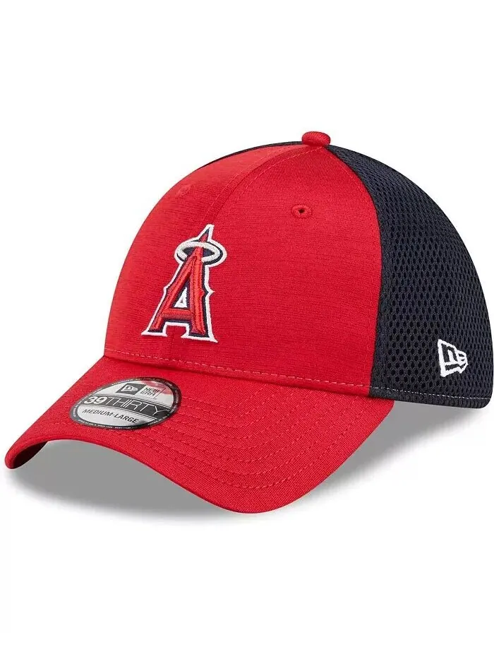 Мужская красная гибкая кепка Los Angeles Angels Neo 39THIRTY New Era — изображение 1 из 4, красный