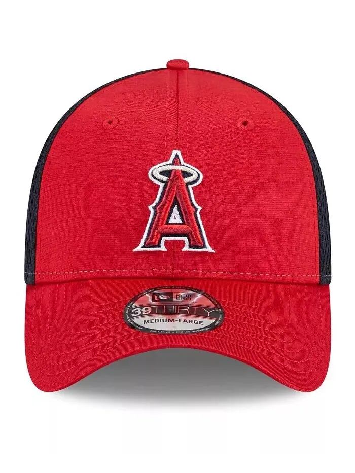 Мужская красная гибкая кепка Los Angeles Angels Neo 39THIRTY New Era — изображение 2 из 4, красный