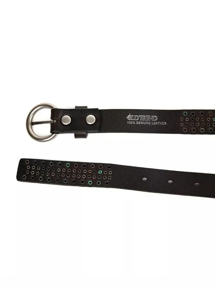 Женский ремень из кожи амазонита OLD TREND — изображение 4 из 17, коричневый
