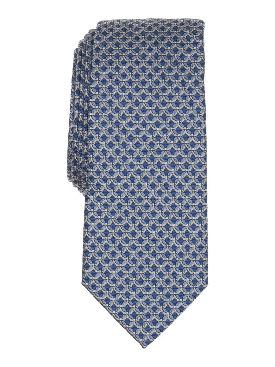 Мужской галстук Chelan Slim Neat Tie Alfani — изображение 1 из 3, темный темно-синий